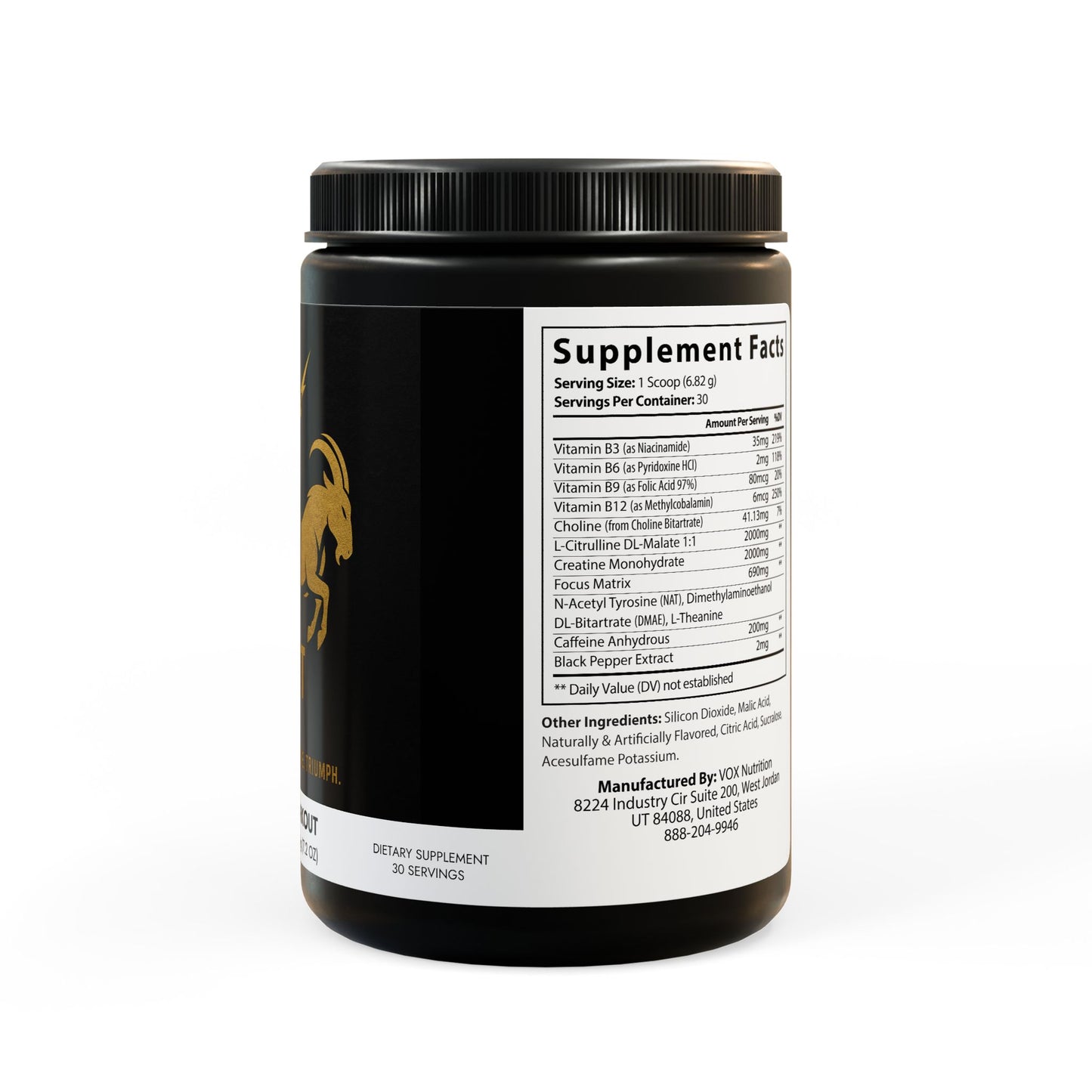 GOAT Pre-Workout Supplement, Fruit Punch (204g, 7.1oz)